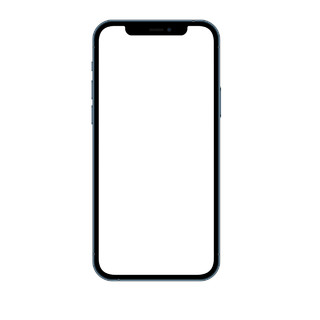 iphone12蓝色苹果手机PNG素材